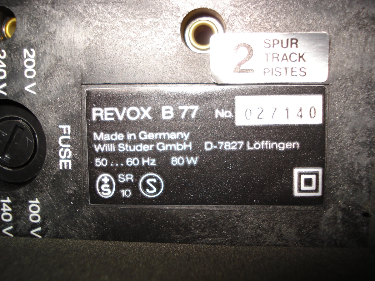 Μαγνητόφωνο Ταινίας Revox B77